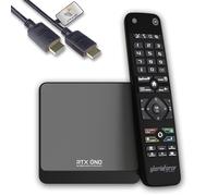 GloriaForce RTX UNO 4K UHD Android 11.0 TV Box 2GB RAM,16 GB Flash, 1 GBps LAN, 5G WLAN, App Force II, S905X4 Quad Core Arm Cortex A55, Arm G31 GPU, télécommande BT, HTS e-com HDMI