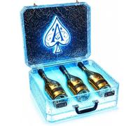 Glorificateur de champagne à LED rechargeable pour 3 bouteilles de | Présentoir de bouteilles en acrylique avec autonomie de 3 à 5 heures, 42 x 37 x 18 cm, convient pour les bars, clubs