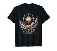 Glorified in His Saints Cross 2 Thessaloniciens 1:10 T-Shirt