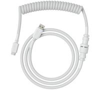 Glorious Gaming Câble clavier spiralé USB-A→USB-C, plaqué or, anti-emmêlement – Ghost White