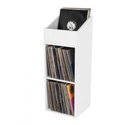 Glorious Music Station vinyle Record Rack 330 – 2 parties, 330 disques 12 pouces, blanc