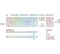 Glorious Gaming 145 Capuchons de Touches Aura V2 - Capuchons PBT Pudding, compatibles RGB, Polices et côtés transp., PBT pour + de durabilité, pour Toutes Les tiges MX, dispositions : US - Blanc