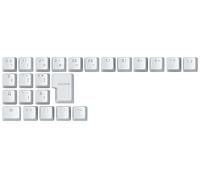 GLORIOUS Gaming 24 Capuchons de Touches ABS Doubleshot V2 (Dispo. Espagne) - Design Double Moulage, ineffaçable, Compatible RGB, légendes Transparentes, pour Toutes Les Disposition Allemande QWERTZ