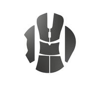 Glorious Gaming Bande agrippante pour Les Souris Model D- (Minus) - Anti-dérapante, résistante au Gras et à la Sueur, 0,5 mm d’épaisseur, prédécoupé, Application Facile, adhésif 3M - Noir