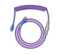 Glorious Gaming - Câble Spiralé Premium pour Claviers - Nebula, Plaqué Or USB-A (PC) vers USB-C (Clavier), Protection Contre Les Nœuds, Gaine Double Tressée, Connecteur Aviateur 5 Broches