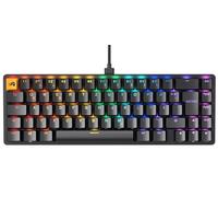 Glorious Gaming GMMK 2 Compact (65%) - Clavier de jeu mécanique, TKL compact (65%), cadre aluminium, capuchons de touches doubleshot, switches Glorious Fox, RGB, Disposition QWERTZ allemand - Noir