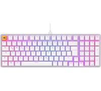 Glorious Gaming GMMK 2 Full Size (96%) - Clavier de jeu mécanique, cadre aluminium, personnalisable, capuchons de touches doubleshot, switches Glorious Fox, RGB, Disposition QWERTZ allemand - Blanc