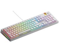 Glorious Gaming GMMK 3 HE: Clavier réactif, Effet Hall, taux de Polling 8K, switches MX et magnétiques (Hot Swap), Clavier 100%, Joints modulaires, Capuchons doubleshot PBT, Allemande QWERTZ - Blanc