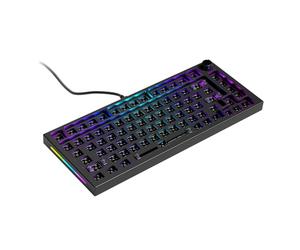 Glorious Gaming GMMK Pro 75% Barebones Black (Frame Only) - Modular Mechanical Gaming Keyboard, TKL Size (75%), 3.3lb Frame, RGB, Fully Customisable, 5-Pin Switch Support
