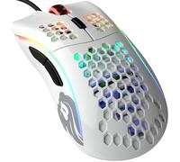 Glorious Gaming Model D Souris de jeu filaire - 68 g en nid d’abeille, RGB, capteur Pixart 3360, switches Omron, pieds en PTFE, 6 boutons - Blanc brillant