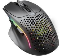 Glorious Gaming Model I 2 Wireless Souris de Jeu sans Fil - Hybride 2,4 GHz et Bluetooth, 75 g Super légère, 9 Boutons (2 échangeables), RGB, Pieds PTFE, MMO/MOBA/FPS, appuie-Pouce latéral - Noir