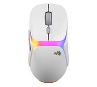 Glorious Gaming - Souris gaming sans fil Modèle O3 : Batterie échangeable InfinitePlay, Taux de rapport 8 kHz, Switch optiques 130M de clics, Ultralégère 66 g, Capteur optique 30k DPI, RGB - Blanche