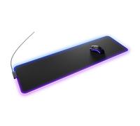 Glorious Gaming Tapis de Souris GMP 2 GLED Large Extended - 2 Zones RGB, Bord InfiniGlow sans Coutures, Surface Tissu Premium, Base Caoutchouc antidérapante - 915 mm×280 mm×3 mm - Tapis de Bureau