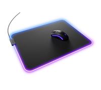 Glorious Gaming Tapis de Souris GMP 2 GLED XL - 2 zones RGB, bord InfiniGlow sans coutures, surface tissu premium, base caoutchouc antidérapante, optimisé gaming - 465 mm×355 mm×3 mm - Tapis de bureau