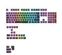 Glorious Gaming - Touches GPBT Aura RGB : Capuchons Pudding, PBT doubleshot, translucides, Noir, pour claviers mécaniques Custom formats 100, 75, 65 et 60%, ANSI, ISO, Disposition Anglaise QWERTY