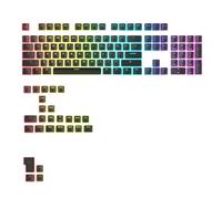 Glorious Gaming - Touches GPBT Aura RGB : Capuchons Pudding, PBT doubleshot, translucides, Noir, pour claviers mécaniques Custom formats 100, 75, 65 et 60%, ANSI, ISO Disposition américaine QWERTY