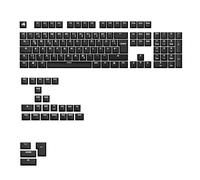 Glorious Gaming - Touches GPBT Basics en PBT, 8 Coloris, Classic Black, ineffaçables, pour claviers mécaniques Custom formats 100, 75, 65 et 60%, ANSI ou ISO, Disposition Allemande QWERTZ