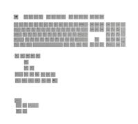 Glorious Gaming - Touches Polychroma RGB, Design translucide, pour claviers mécaniques Custom formats 100, 75, 65 et 60%, ANSI, ISO, Compatible Windows/macOS, Disposition américaine QWERTY