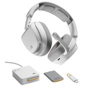 GLORIOUS GHS Wireless InfinitePlay - Casque Gaming - PC, PS5, PS4 - Blanc | Batteries 85H Interchangeables, Reste ON au Change, 2.4GHz & Bluetooth, Drivers Custom, Micro Détachable Anti-Bruit