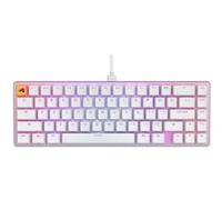 Glorious Gaming GMMK 2 Compact (65%) - Clavier de jeu mécanique, TKL compact (65%), cadre aluminium, capuchons de touches doubleshot, switches Glorious Fox, RGB, Disposition QWERTY américaine - Blanc