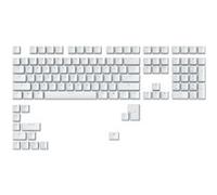 Glorious Gaming 123 capuchons de touches ABS Doubleshot V2 (dispo. US) - Design double moulage, ineffaçable, compatible RGB, légendes transparentes, pour toutes les tiges MX, dispo. US - Blanc