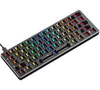 GLORIOUS GMMK Compact 60% Barebones Clavier Gaming ANSI (Noir) | Châssis Custom Minimaliste Échangeable À Chaud, Rétroéclairage RGB, Plaque Supérieure Aluminium, Design Ultra Compact