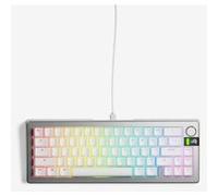 Glorious GMMK3 PRO - Clavier - préassemblé - 65% - avec bouton - rétro-éclairé - USB - QWERTY - US - commutateur : Glorious Fox switches - argent