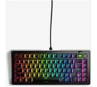 Glorious GMMK3 PRO - Clavier - prebuilt - 75% - rétro-éclairé - USB - QWERTY - US - commutateur : Glorious Fox switches - noir Noir