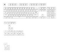 Glorious Gaming - Touches GPBT Basics en PBT, 8 Coloris, Classic White, ineffaçables, pour claviers mécaniques Custom formats 100, 75, 65 et 60%, ANSI ou ISO, Disposition américaine QWERTY