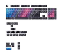 GLORIOUS GPBT Capuchons Touches ISO Nordique (Afterparty) | 135 Pièces PBT Haute Résistance, Design Dégradé Violets Bleus, Compatibilité Parfaite Claviers Mécaniques Tiges MX Custom