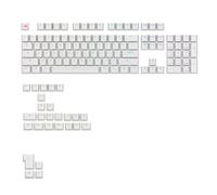Glorious Gaming – Touches GPBT rétroéclairées – Blanc, légendes translucides, QWERTY (ANSI & ISO)