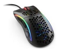 Glorious Gaming Model D- (Petite) Souris de jeu filaire - 61 g, nid d’abeille, RGB, capteur Pixart 3360, switches Omron, pieds en PTFE, 6 boutons - Noir mat