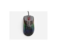 Glorious Gaming Model D Souris de jeu filaire - 68 g en nid d’abeille, RGB, capteur Pixart 3360, switches Omron, pieds en PTFE, 6 boutons - Noir brillant