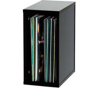 Glorious Record Box black 55 - jusqu'à 55 disques au format 12'', empilable sans problème, finition shrink-wrap noire, noir