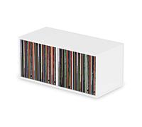 "Glorious Record Box white 230 - peut contenir jusqu'à 230 disques 12", 115 disques vinyles par compartiment, empilable avec d'autres Glorious Record Boxes, blanc