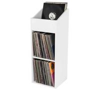 Glorious Music Station vinyle Record Rack 330 – 2 parties, 330 disques 12 pouces, blanc