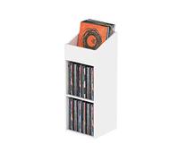 Glorious Music Station vinyle Record Rack 330 – 2 parties, 330 disques 12 pouces, blanc