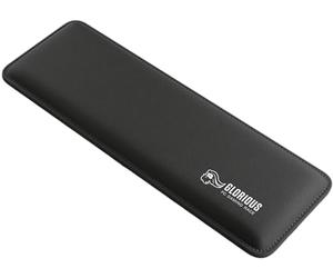 GLORIOUS Repose-Poignets Clavier Compact Mince (Noir) | Épaisseur 17mm, Mousse Fermeté Moyenne, Surface Tissu Lisse, Bords Cousus Dual Lock, Base Antidérapante, Ergonomique Jeu
