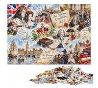 Glorious Revolution 1689 History Collage Puzzle en Bois, 1000 pièces | La progression pièce après pièce: une organisation simple du motif à la maison.