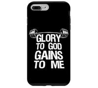 Glory to God Gains to Me Motivational Fitness Christianisme Coque pour iPhone 7 Plus/8 Plus