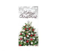 Gloryboom Bannière de porte d'entrée de Noël et d'Halloween 2025 en polyester - 88,9 x 198,1 cm - Panneau de porche intérieur/extérieur pour décoration de fête de Noël et toile de fond pour photo