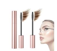 Gloryboom Mascara,Waterproof Mascaras Black & Brown Duo for Lash Makeup,Tubing Lengthening Curling Mascara for Lash Enhancement,Sweatproof Long-Lasting Non-smudged,Lengthening&Curling (Brown*2, 3.5g)