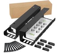 GLOSKIN Cable Management en 2 Pièces, Aucun Perçage Requis, Goulotte Passe Cable,Organisateur de Cable des Câbles pour Le Stockage des Câbles Au Bureau, à La Maison, sur Le Lieu de Travail, Noir