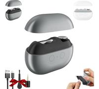 Glosrity Easyclip Smart Nail Clipper, Pubyfun/Shirem/Fanyil/Glosrity Multi-Function Electric Nail Clippers, with LED Light & Nails Scraps Storage, 2 Speeds AutomaticNail Trimmer, for Adults(Grey)