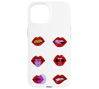 Gloss à lèvres esthétique Red Lips Summer Vibes Teinté Lip Love Coque pour iPhone 15