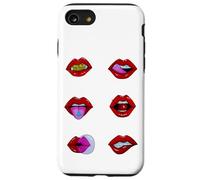 Gloss à lèvres esthétique Red Lips Summer Vibes Teinté Lip Love Coque pour iPhone SE (2020) / 7/8
