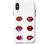 Gloss à lèvres esthétique Red Lips Summer Vibes Teinté Lip Love Coque pour iPhone X/XS