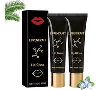 Gloss à lèvres Herbionyx Luxe, Sérum booster lèvres Herbionyx, Sérum booster lèvress avancé, Gel hydratant, Rouge à anti-graisses, Non collant, Longue tenue, Sans transfert (2 PCS)