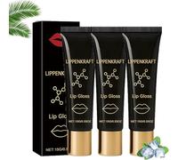 Gloss à lèvres Herbionyx Luxe, Sérum booster lèvres Herbionyx, Sérum booster lèvress avancé, Gel hydratant, Rouge à anti-graisses, Non collant, Longue tenue, Sans transfert (3 PCS)