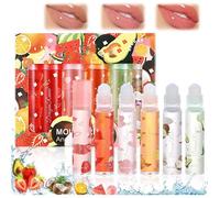 Gloss à Lèvres Roll-On - Enfant Fille - 6 pcs - Transparent - Fruité - Hydratation Longue Durée